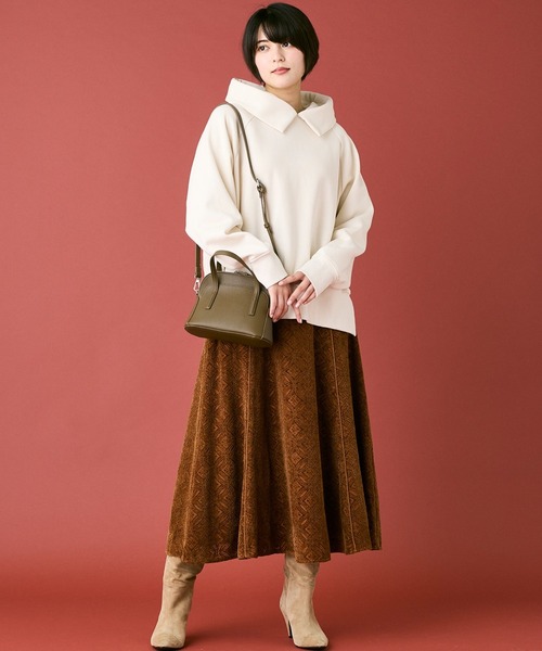 INED CLARO（イネドクラロ）の「モールカットレーススカート（スカート・レディース・ブラック/オレンジ・フリー）」の20枚目の写真