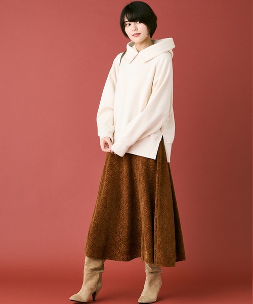 INED CLARO（イネドクラロ）の「モールカットレーススカート（スカート・レディース・ブラック/オレンジ・フリー）」の17枚目の写真