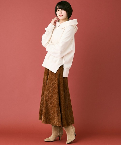 INED CLARO（イネドクラロ）の「モールカットレーススカート（スカート・レディース・ブラック/オレンジ・フリー）」の16枚目の写真