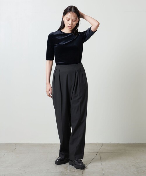 マルゥ　ユナイテッドアローズ　タック　ショートパンツ　ブラック セール】＜MARW UNITED ARROWS＞タック ショートパンツ（その他