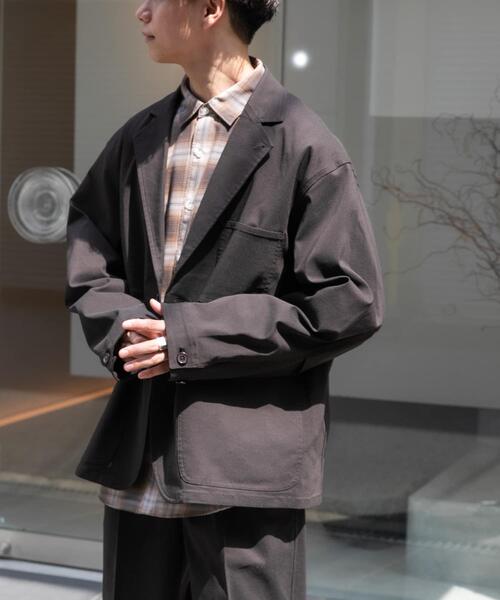 FORK&SPOON（フォークアンドスプーン）の「『セットアップ対応/イージーケア』FORK&SPOON　ideal stretchワークジャケット（セットアップ・メンズ・ダークブラウン/ネイビー・4/5）」の2枚目の写真