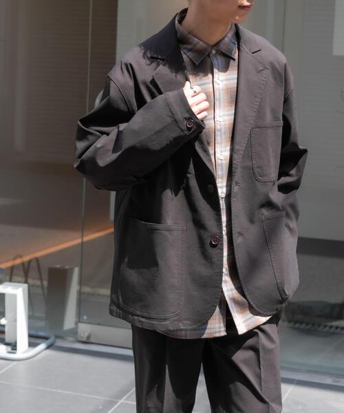 FORK&SPOON（フォークアンドスプーン）の「『セットアップ対応/イージーケア』FORK&SPOON　ideal stretchワークジャケット（セットアップ・メンズ・ダークブラウン/ネイビー・4/5）」の11枚目の写真