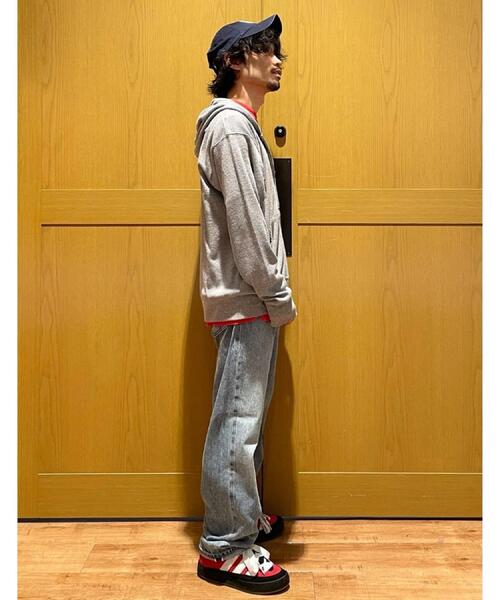 BACK NUMBER（バックナンバー）の「BACK NUMBER(バックナンバー)ワッフルジップ長袖パーカー（パーカー・メンズ・ダークグレー/オフホワイト・M/L/XL）」の6枚目の写真