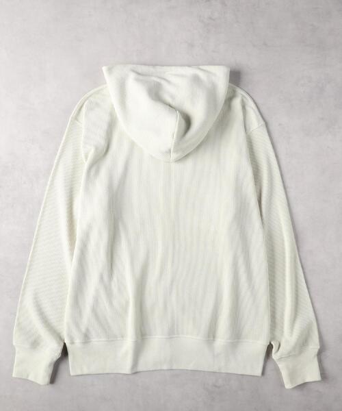 BACK NUMBER（バックナンバー）の「BACK NUMBER(バックナンバー)ワッフルジップ長袖パーカー（パーカー・メンズ・ダークグレー/オフホワイト・M/L/XL）」の15枚目の写真