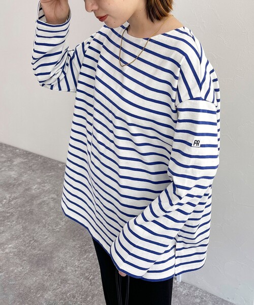 fredy emue(フレディエミュ)の「ボーダースナップテープBIG ロンTシャツ(Tシャツ/カットソー・レディース・ピンク系その他/ホワイト系その他/ブラック系その他/ホワイト系その他2・38)」の18枚目の写真