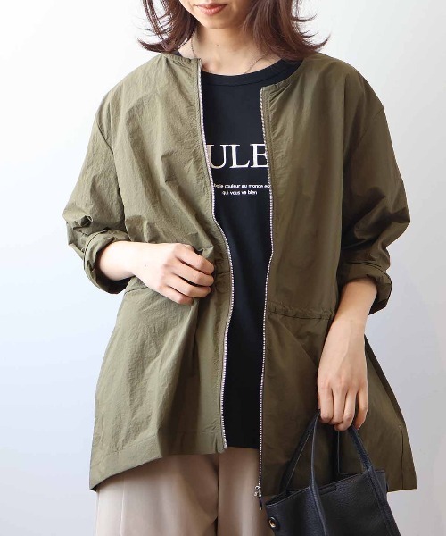 【LL～6L 大きいサイズ】【WEB/一部店舗限定】ナイロンワッシャ―ブルゾン（ブルゾン）｜MB mint breeze（エムビーミントブリーズ）