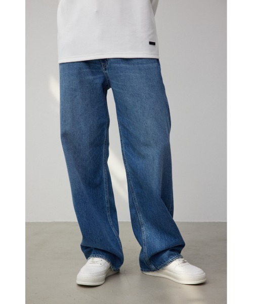 AZUL by moussy（アズールバイマウジー）の「AZUL DENIM ワイド（デニムパンツ・メンズ・ブラック/ブルー・MEDIUM/LARGE）」の3枚目の写真