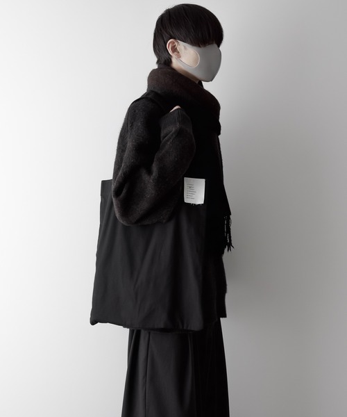 remer（リメール）の「loose canvas tote bag / ルーズキャンバストートバッグ（トートバッグ・メンズ・ブラック/ライトグレー・FREE）」の7枚目の写真