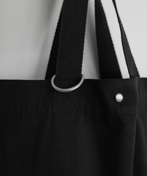 remer（リメール）の「loose canvas tote bag / ルーズキャンバストートバッグ（トートバッグ・メンズ・ブラック/ライトグレー・FREE）」の10枚目の写真
