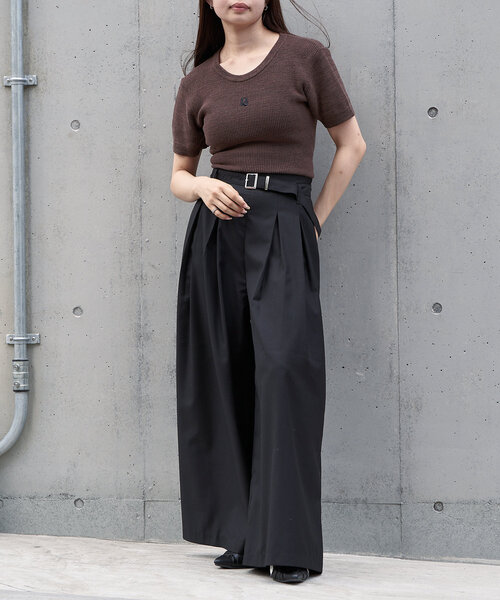 RAY CASSIN（レイカズン）の「ベルト付きワイドタックスラックスパンツ（その他パンツ・レディース・グレー系その他2/ベージュ/ブラック・FREE）」の17枚目の写真