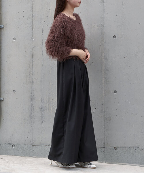 RAY CASSIN（レイカズン）の「ベルト付きワイドタックスラックスパンツ（その他パンツ・レディース・グレー系その他2/ベージュ/ブラック・FREE）」の20枚目の写真