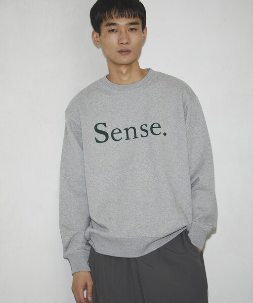 Firsthand(ファーストハンド)の「MA Firsthand/マ ファーストハンド Sense. CREW SWEAT / ロゴスウェット / プリントスウェット / スウェットシャツ(スウェット・メンズ・ネイビー/ブラック/グレー・MEDIUM/LARGE)」の4枚目の写真