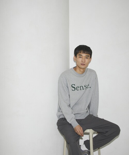 Firsthand(ファーストハンド)の「MA Firsthand/マ ファーストハンド Sense. CREW SWEAT / ロゴスウェット / プリントスウェット / スウェットシャツ(スウェット・メンズ・ネイビー/ブラック/グレー・MEDIUM/LARGE)」の6枚目の写真