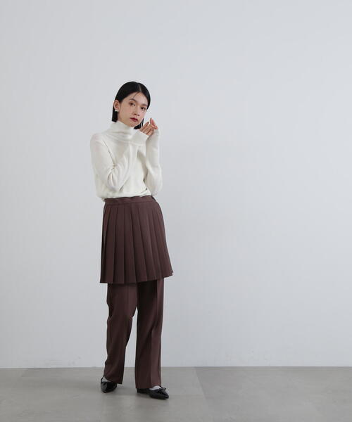 N.（N. Natural Beauty Basic）（エヌエヌナチュラルビューティーベーシック）の「◆ウール混ハイネックニット（ニット/セーター・レディース・レッド/オフホワイト/ブルー/ブラック・MEDIUM）」の5枚目の写真