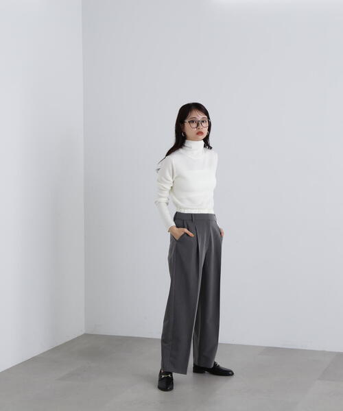 N.（N. Natural Beauty Basic）（エヌエヌナチュラルビューティーベーシック）の「◆ウール混ハイネックニット（ニット/セーター・レディース・レッド/オフホワイト/ブルー/ブラック・MEDIUM）」の12枚目の写真