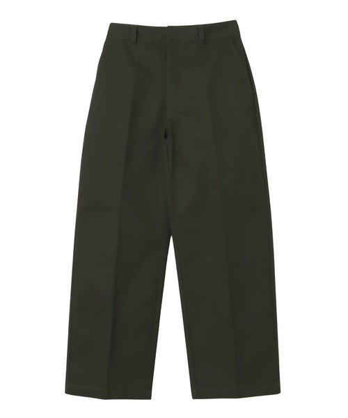 セール】TCツイルセンタープレスストレートワイドパンツ（チノパンツ