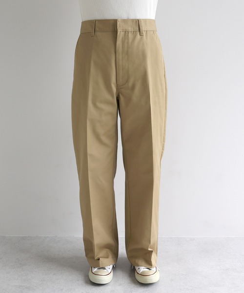 ANME（アンメ）の「TCツイルセンタープレスストレートワイドパンツ（チノパンツ・レディース・ブラック/カーキ/ベージュ・M/L/XL/XXL）」の9枚目の写真