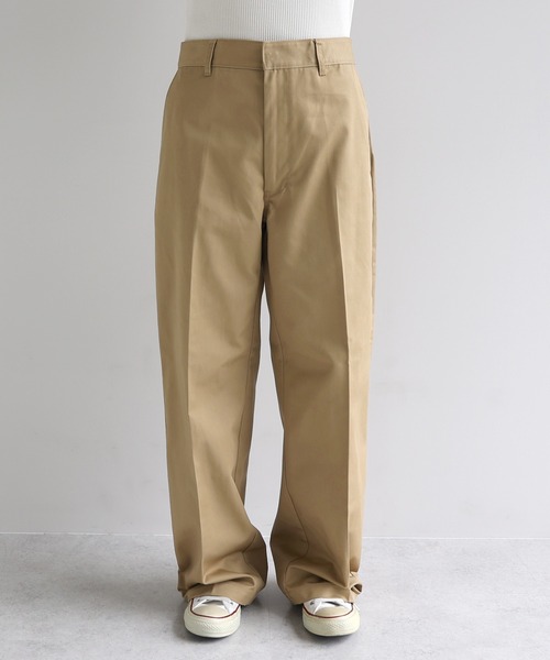 ANME（アンメ）の「TCツイルセンタープレスストレートワイドパンツ（チノパンツ・レディース・ブラック/カーキ/ベージュ・M/L/XL/XXL）」の12枚目の写真