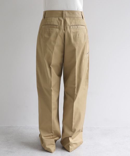 ANME（アンメ）の「TCツイルセンタープレスストレートワイドパンツ（チノパンツ・レディース・ブラック/カーキ/ベージュ・M/L/XL/XXL）」の14枚目の写真