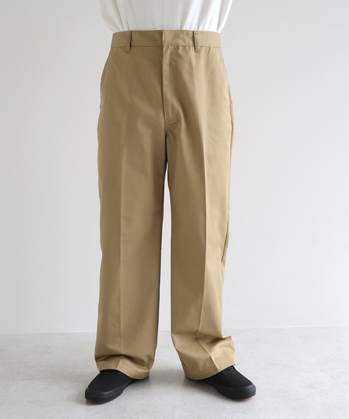 ANME（アンメ）の「TCツイルセンタープレスストレートワイドパンツ（チノパンツ・レディース・ブラック/カーキ/ベージュ・M/L/XL/XXL）」の18枚目の写真