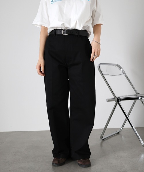 【2024】HYKE T/C ツイル アーミー チノパンツ センタープレス XL 2024】ハイク T/C ツイル アーミー チノパンツ センタープレス XL