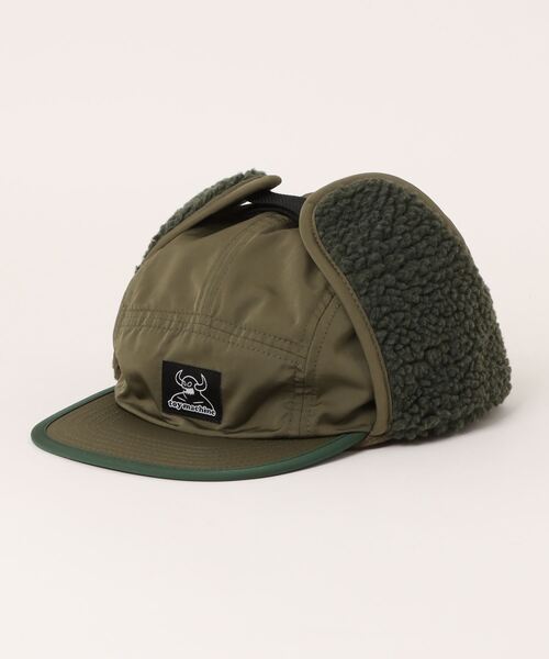 TOY　MACHINE（トイ　マシーン）の「TOY MACHINE/トイマシーン キッズ キャップ CAP TMC SHERPA EARFLAP J 244045006（キャップ・キッズ・ベージュ/ブラック/グリーン・56cm/FREE）」の3枚目の写真