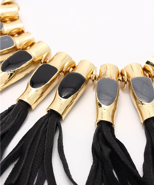 ROSE BUD（ローズバッド）の「(METAL MA MODE)MMN-45715 NECKLACE[フリンジ]（ネックレス・レディース・ブラック系その他・ONE SIZE）」の3枚目の写真