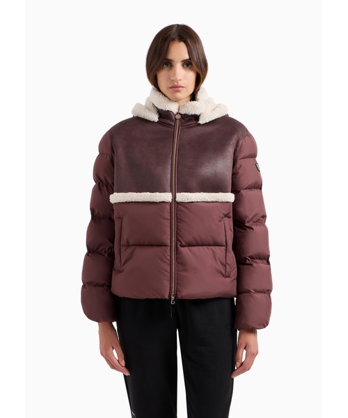 EMPORIO ARMANI EA7(エンポリオアルマーニイーエーセブン)の「【エンポリオ アルマーニ EA7】フード付きジャケット シープスキン風ファブリックインサート(その他アウター・レディース・ブラウン系その他・LARGE/MEDIUM/SMALL/X-SMALL)」の5枚目の写真