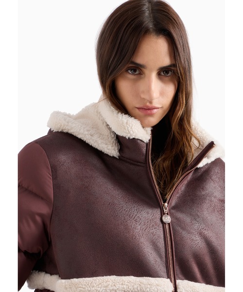 EMPORIO ARMANI EA7(エンポリオアルマーニイーエーセブン)の「【エンポリオ アルマーニ EA7】フード付きジャケット シープスキン風ファブリックインサート(その他アウター・レディース・ブラウン系その他・LARGE/MEDIUM/SMALL/X-SMALL)」の6枚目の写真