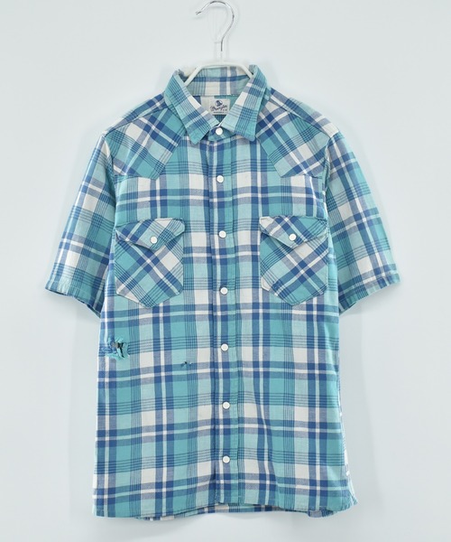 Wrangler（ラングラー）の「【ヴィンテージ古着】60’s Wrangler ショートスリーブ ウェスタンシャツ（シャツ/ブラウス・メンズ・ブルー・SMALL）」の2枚目の写真