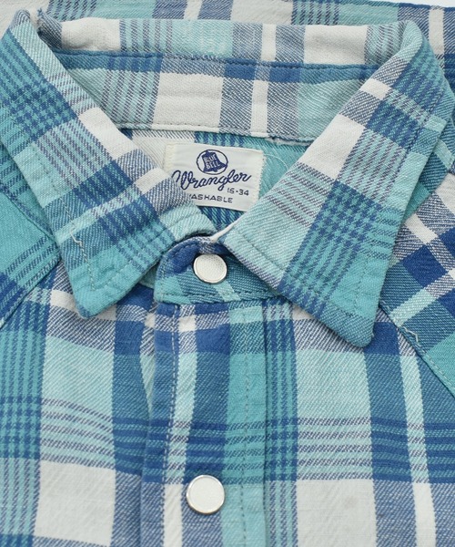 Wrangler（ラングラー）の「【ヴィンテージ古着】60’s Wrangler ショートスリーブ ウェスタンシャツ（シャツ/ブラウス・メンズ・ブルー・SMALL）」の8枚目の写真