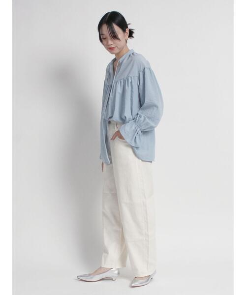 sm2rhythm（サマンサモスモスリズム）の「キャンディースリーブギャザーブラウス（シャツ/ブラウス・レディース・オフホワイト/サックスブルー/ブラック・F）」の10枚目の写真