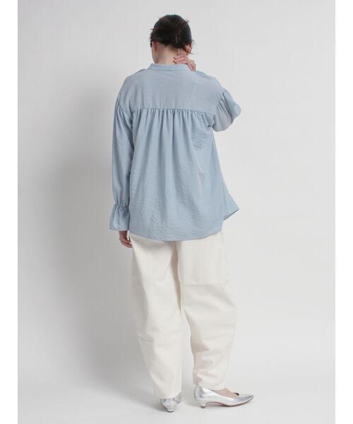 sm2rhythm（サマンサモスモスリズム）の「キャンディースリーブギャザーブラウス（シャツ/ブラウス・レディース・オフホワイト/サックスブルー/ブラック・F）」の12枚目の写真