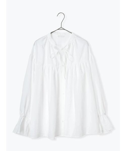 sm2rhythm（サマンサモスモスリズム）の「キャンディースリーブギャザーブラウス（シャツ/ブラウス・レディース・オフホワイト/サックスブルー/ブラック・F）」の16枚目の写真