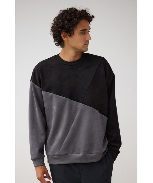 AZUL by moussy（アズールバイマウジー）の「フェイクスウェードパネル切替トップス（スウェット・メンズ・ホワイト系その他/レッド系その他/ブラック系その他・FREE）」の16枚目の写真