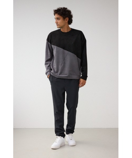 AZUL by moussy（アズールバイマウジー）の「フェイクスウェードパネル切替トップス（スウェット・メンズ・ホワイト系その他/レッド系その他/ブラック系その他・FREE）」の17枚目の写真