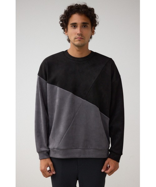 AZUL by moussy（アズールバイマウジー）の「フェイクスウェードパネル切替トップス（スウェット・メンズ・ホワイト系その他/レッド系その他/ブラック系その他・FREE）」の18枚目の写真