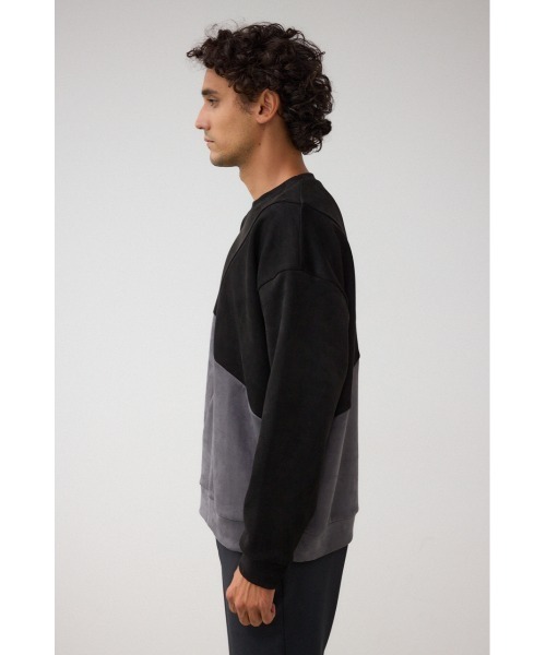 AZUL by moussy（アズールバイマウジー）の「フェイクスウェードパネル切替トップス（スウェット・メンズ・ホワイト系その他/レッド系その他/ブラック系その他・FREE）」の19枚目の写真