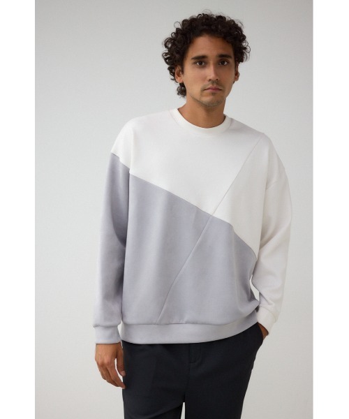 AZUL by moussy（アズールバイマウジー）の「フェイクスウェードパネル切替トップス（スウェット・メンズ・ホワイト系その他/レッド系その他/ブラック系その他・FREE）」の5枚目の写真