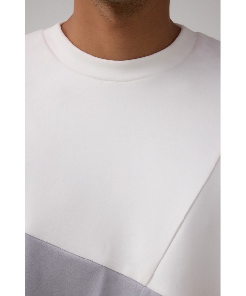 AZUL by moussy（アズールバイマウジー）の「フェイクスウェードパネル切替トップス（スウェット・メンズ・ホワイト系その他/レッド系その他/ブラック系その他・FREE）」の10枚目の写真