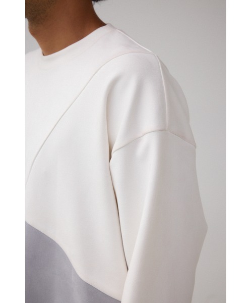 AZUL by moussy（アズールバイマウジー）の「フェイクスウェードパネル切替トップス（スウェット・メンズ・ホワイト系その他/レッド系その他/ブラック系その他・FREE）」の11枚目の写真