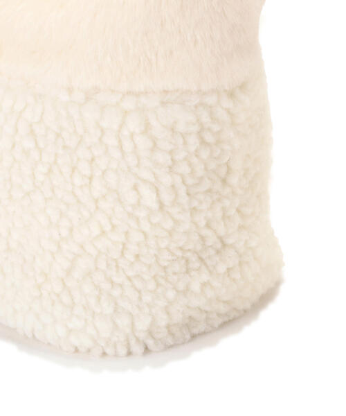 AVIREX（アヴィレックス）の「《直営店限定》BOA×FUR MINI TOTE BAG/ボア×ファー ミニトートバッグ（トートバッグ・レディース・オリーブ系1/アイボリー/ブラック・F）」の15枚目の写真