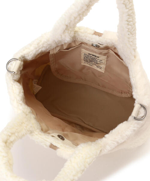 AVIREX（アヴィレックス）の「《直営店限定》BOA×FUR MINI TOTE BAG/ボア×ファー ミニトートバッグ（トートバッグ・レディース・オリーブ系1/アイボリー/ブラック・F）」の17枚目の写真