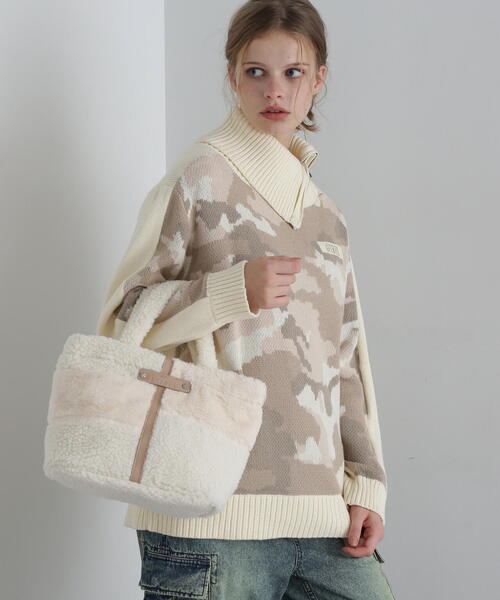 セール】《直営店限定》BOA×FUR MINI TOTE BAG/ボア×ファー ミニトート