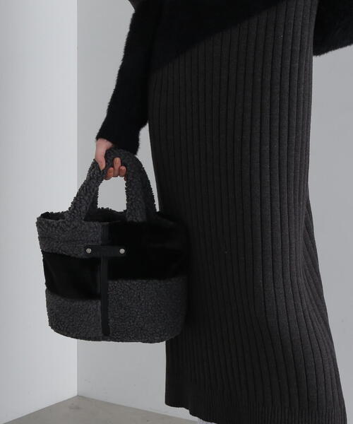 《直営店限定》BOA×FUR MINI TOTE BAG/ボア×ファー ミニトートバッグ（トートバッグ）｜AVIREX（アヴィレックス）