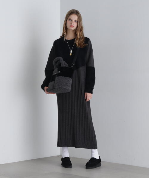 AVIREX（アヴィレックス）の「《直営店限定》BOA×FUR MINI TOTE BAG/ボア×ファー ミニトートバッグ（トートバッグ・レディース・オリーブ系1/アイボリー/ブラック・F）」の19枚目の写真