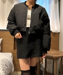 クロップド丈MA-1