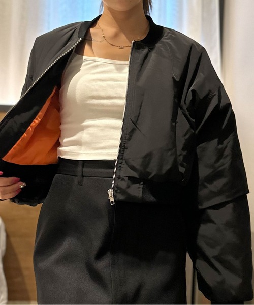 【セール】クロップド丈MA-1（MA-1）｜Per sist ence（パーシエンス）