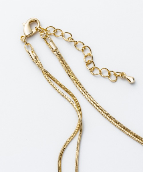ciite'(シーテ)の「simple double snake necklace / シンプル2連スネークネックレス(ネックレス・レディース・シルバー/ゴールド/ピンクゴールド・FREE)」の5枚目の写真