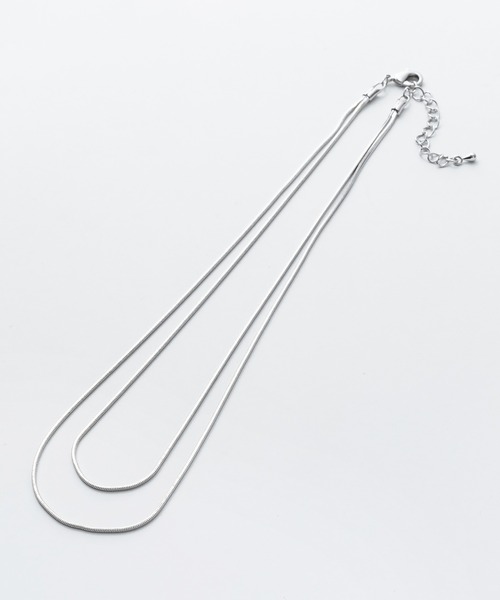 ciite'(シーテ)の「simple double snake necklace / シンプル2連スネークネックレス(ネックレス・レディース・シルバー/ゴールド/ピンクゴールド・FREE)」の6枚目の写真